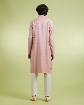 Diwas Men Peach Elegance Kurta Pajama