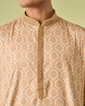 Diwas Men Elegant Beige Kurta Pajama