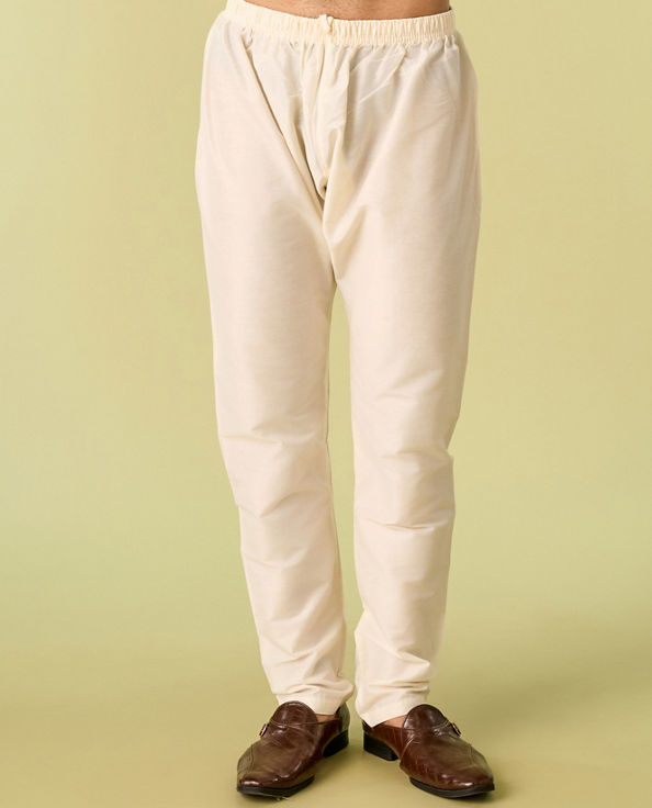 Diwas Men Cream Radiance Brocade Kurta Pajama