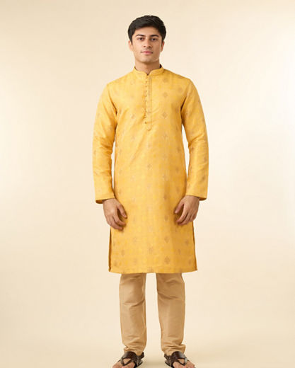 Diwas Men Mustard Radiance Kurta Pajama