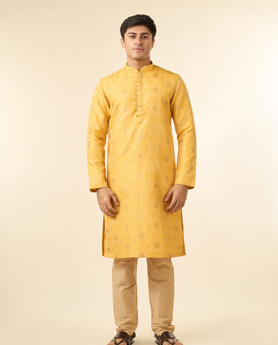 Diwas Men Mustard Radiance Kurta Pajama