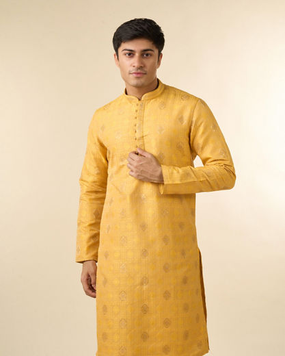 Diwas Men Mustard Radiance Kurta Pajama