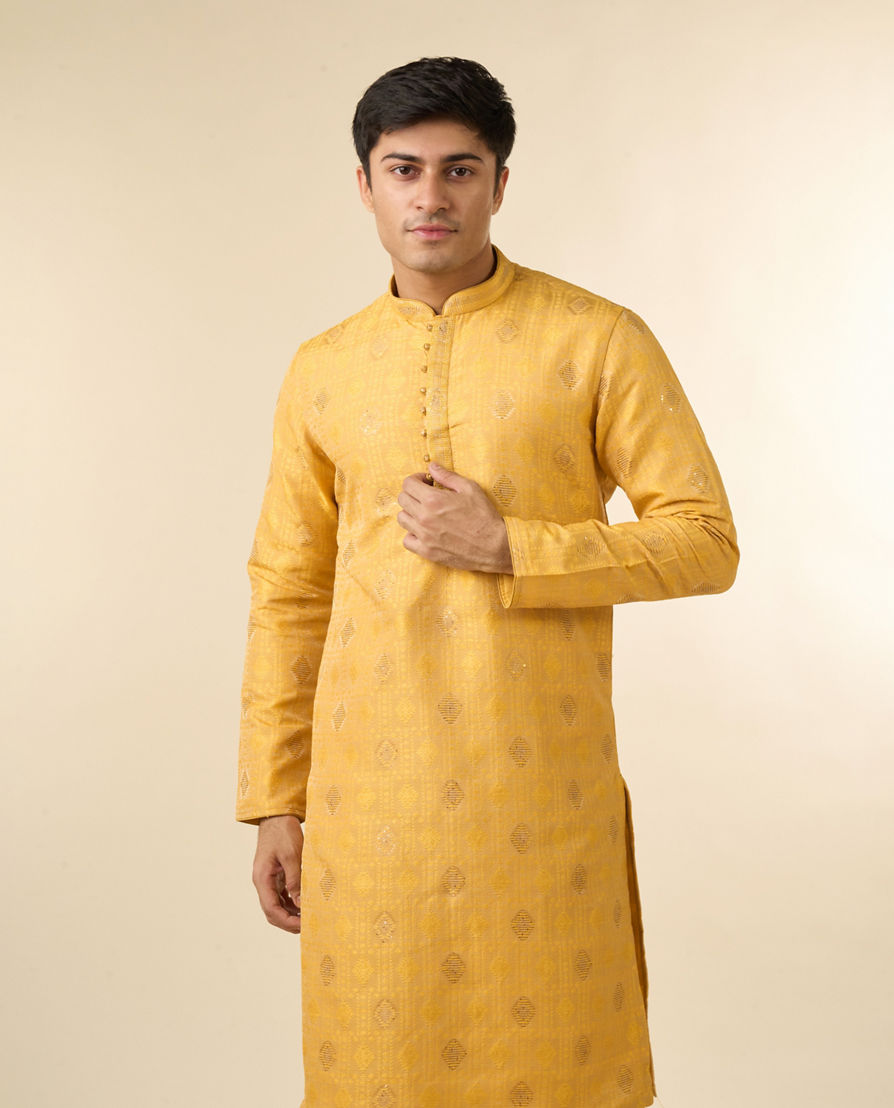 Diwas Men Mustard Radiance Kurta Pajama