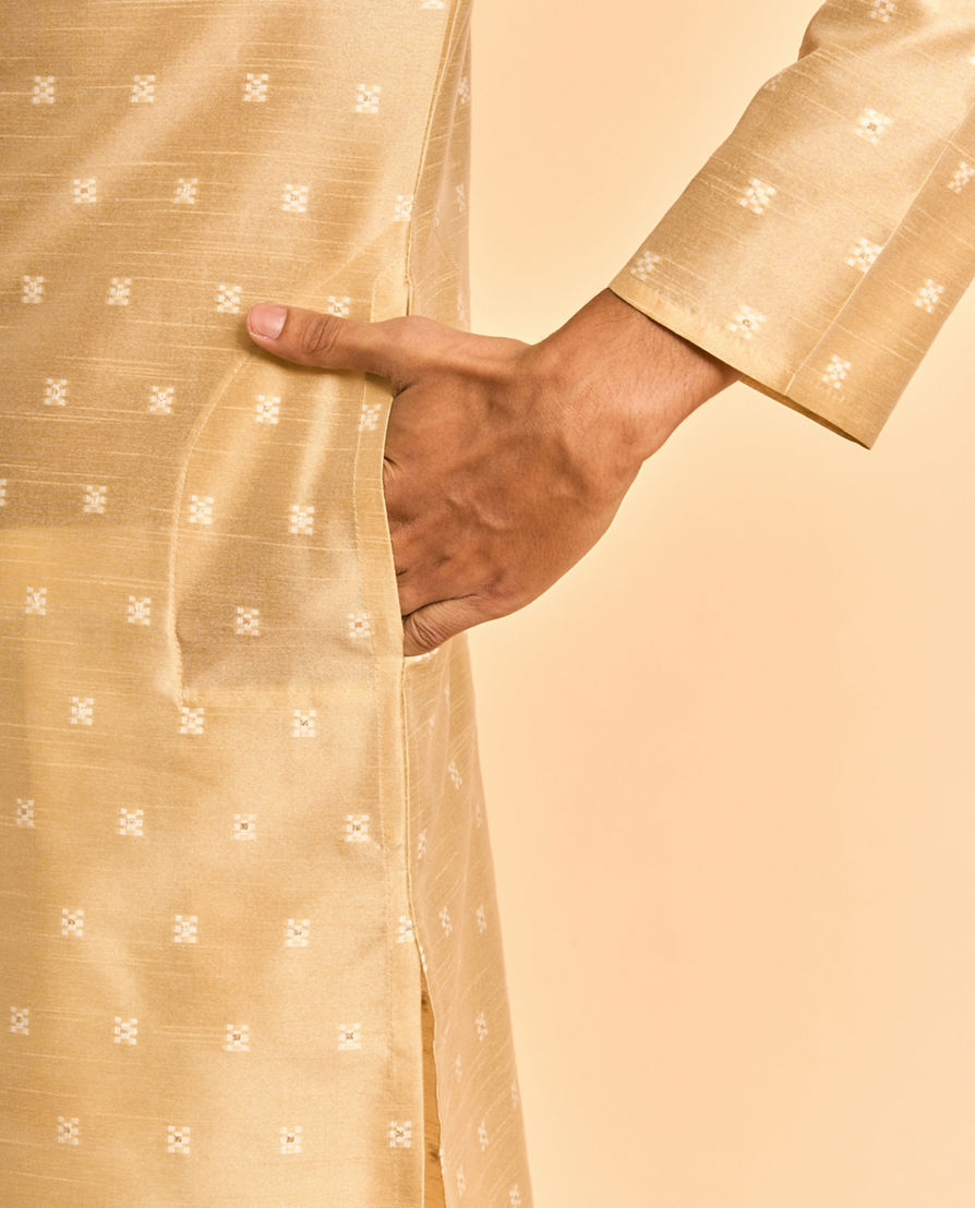 Diwas Men Beige Celebration Kurta Pajama