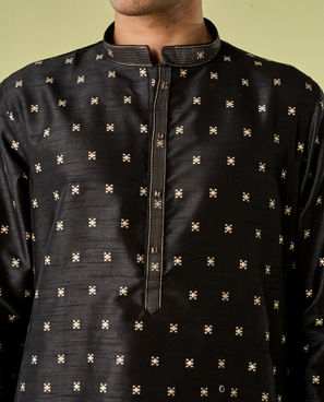 Diwas Men Black Luxe Kurta Pajama