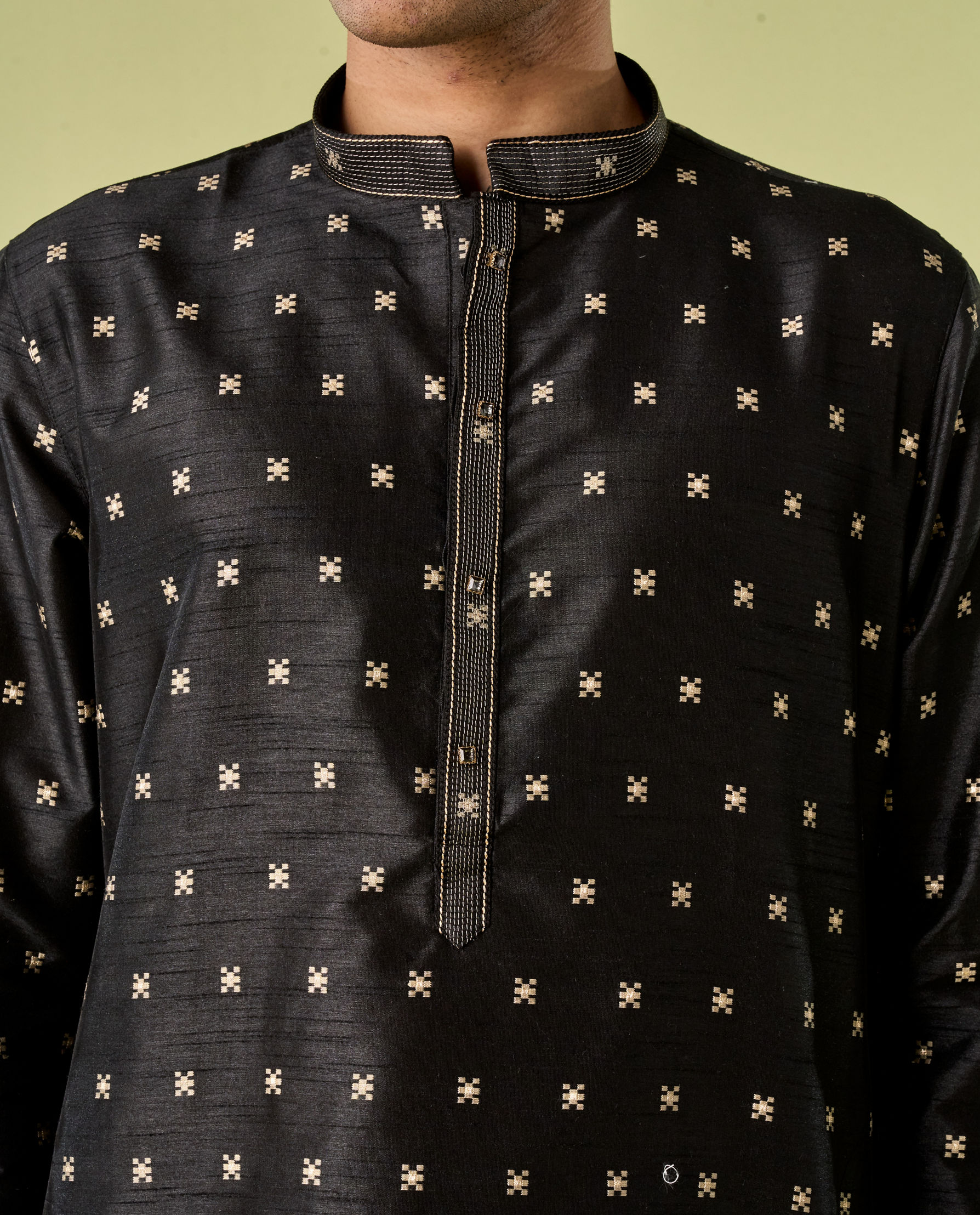 Diwas Men Black Luxe Kurta Pajama