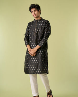 Diwas Men Black Luxe Kurta Pajama
