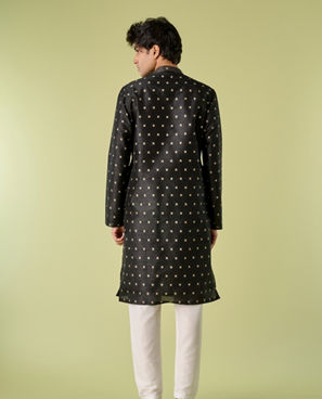 Diwas Men Black Luxe Kurta Pajama