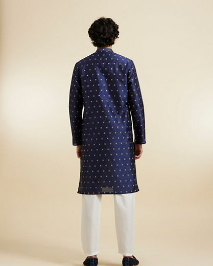 Diwas Men Dark Blue Extravaganza Kurta Pajama