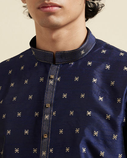 Diwas Men Dark Blue Extravaganza Kurta Pajama