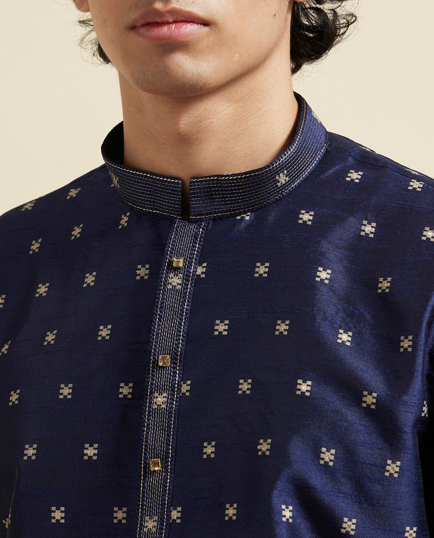Diwas Men Dark Blue Extravaganza Kurta Pajama