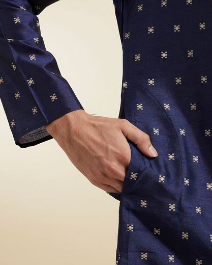 Diwas Men Dark Blue Extravaganza Kurta Pajama