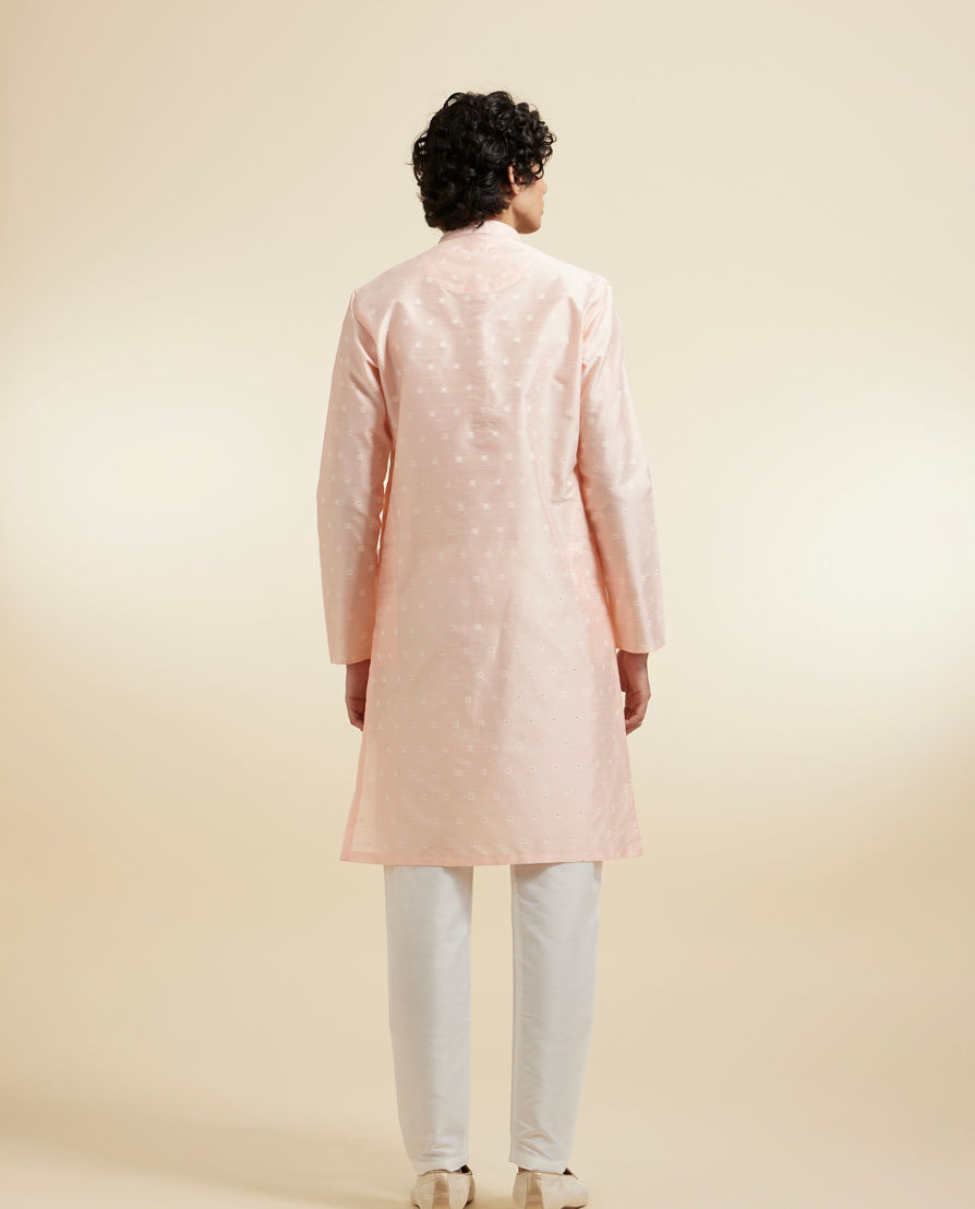 Diwas Men Elegant Pink Kurta Pajama Ensemble
