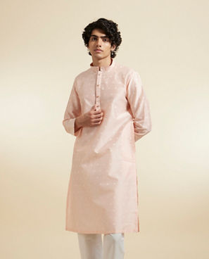 Diwas Men Elegant Pink Kurta Pajama Ensemble