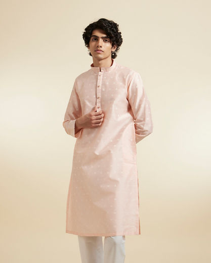 Diwas Men Elegant Pink Kurta Pajama Ensemble