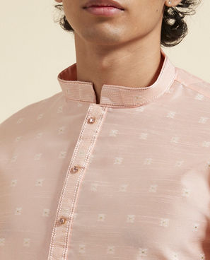 Diwas Men Elegant Pink Kurta Pajama Ensemble