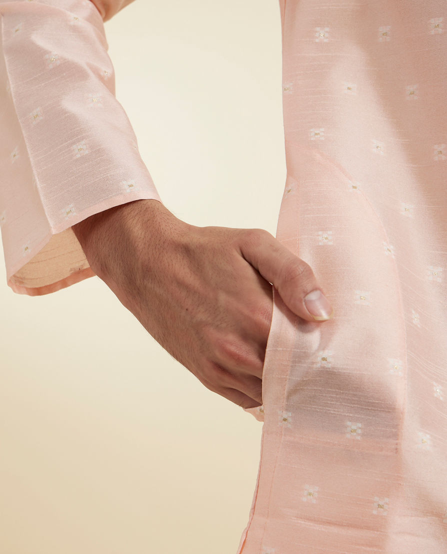 Diwas Men Elegant Pink Kurta Pajama Ensemble