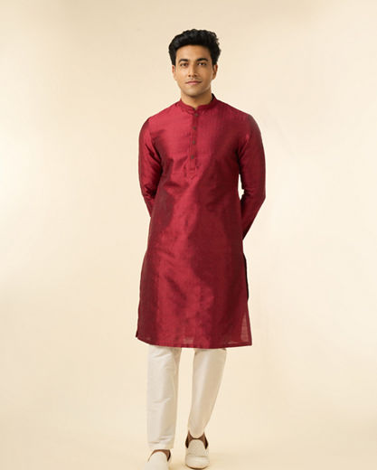 Diwas Men Elegant Maroon Kurta Pajama