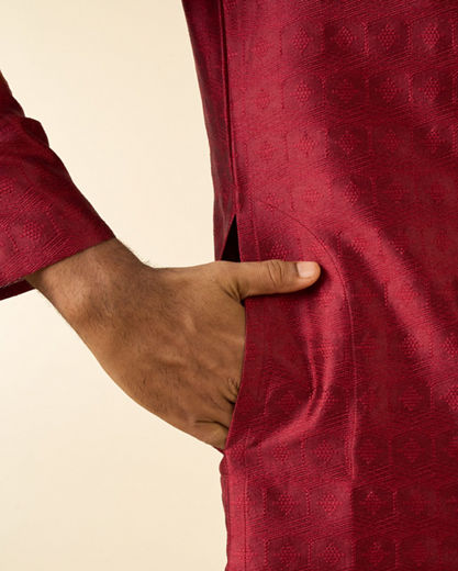 Diwas Men Elegant Maroon Kurta Pajama