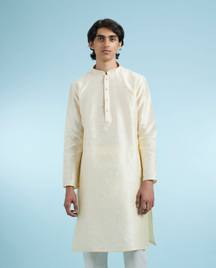 Diwas Men Cream Allure Kurta Pajama