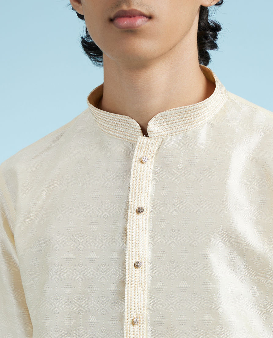 Diwas Men Cream Allure Kurta Pajama