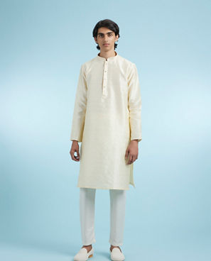 Diwas Men Cream Allure Kurta Pajama
