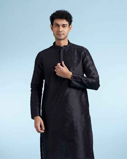 Diwas Men Black Elegance Kurta Pajama Set