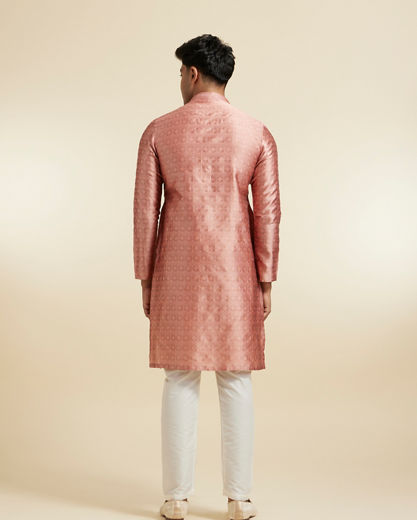 Diwas Men Radiant Peach Art Silk Kurta Pajama