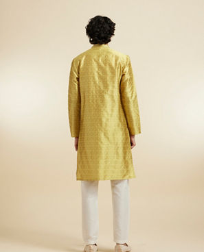 Diwas Men Mehndi Green Art Silk Kurta Pajama