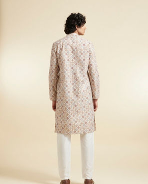 Diwas Men Beige Elegance Kurta Pajama