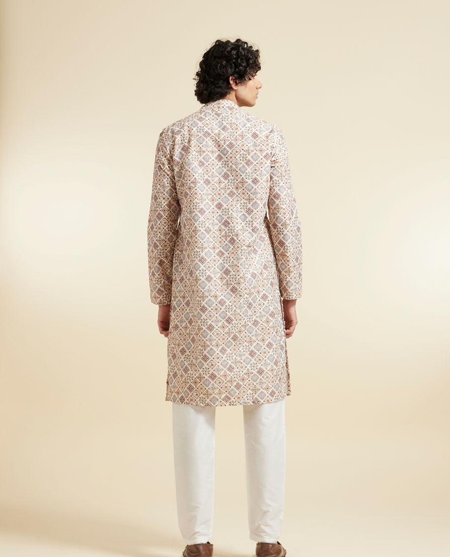 Diwas Men Beige Elegance Kurta Pajama