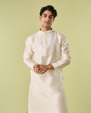 Diwas Men Cream Elegance Kurta Pajama