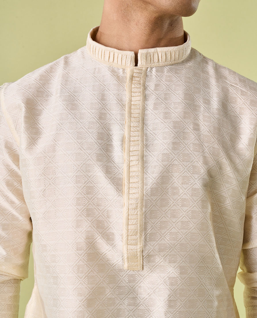 Diwas Men Cream Elegance Kurta Pajama
