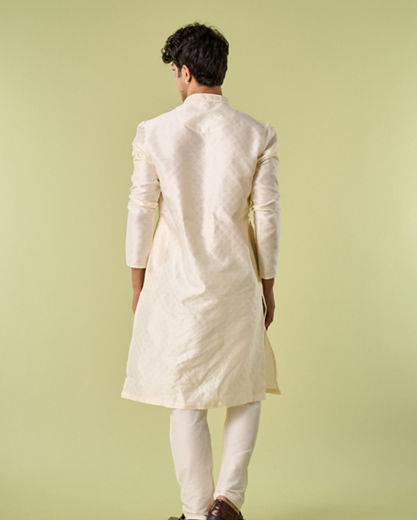 Diwas Men Cream Elegance Kurta Pajama