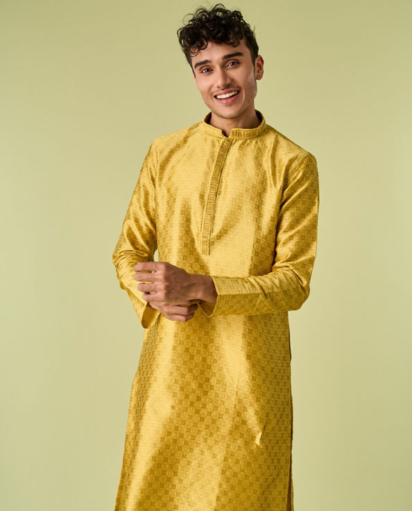 Diwas Men Mehndi Green Festive Elegance Kurta Pajama