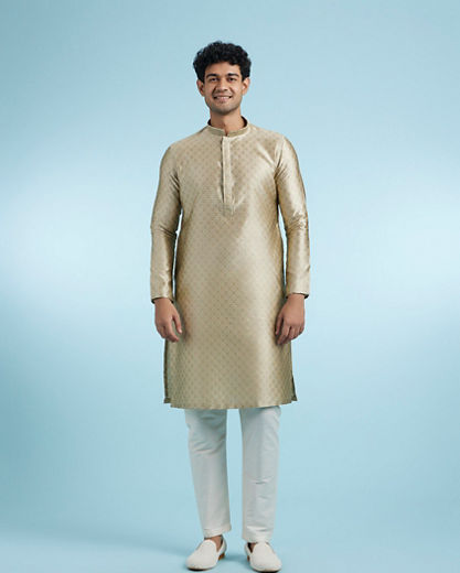 Diwas Men Walnut Beige Elegance Kurta Pajama