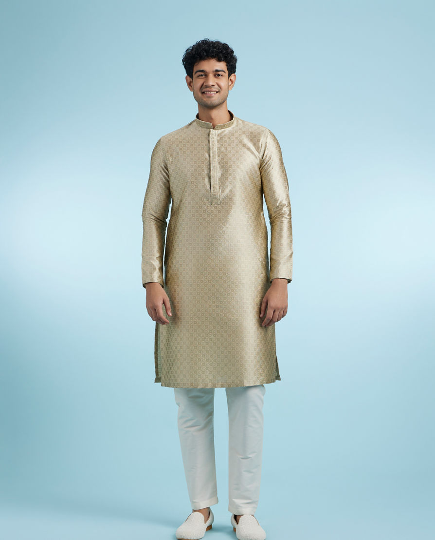 Diwas Men Walnut Beige Elegance Kurta Pajama