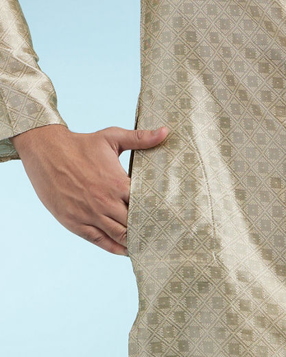 Diwas Men Walnut Beige Elegance Kurta Pajama