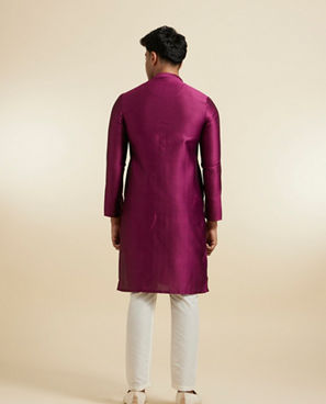 Diwas Men Wine Elegance Kurta Pajama