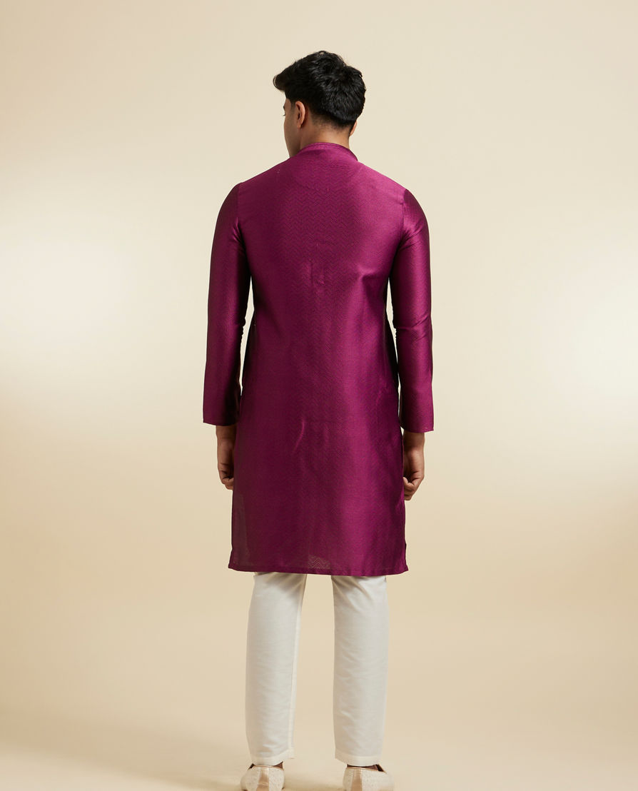 Diwas Men Wine Elegance Kurta Pajama