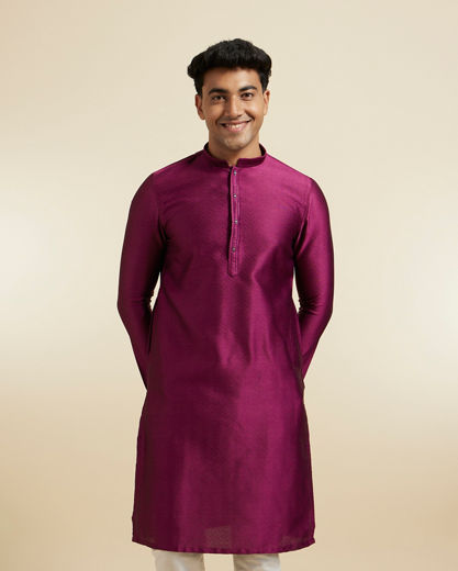 Diwas Men Wine Elegance Kurta Pajama