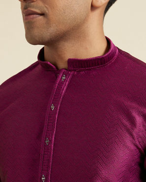 Diwas Men Wine Elegance Kurta Pajama
