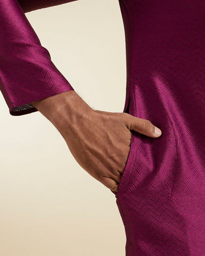 Diwas Men Wine Elegance Kurta Pajama