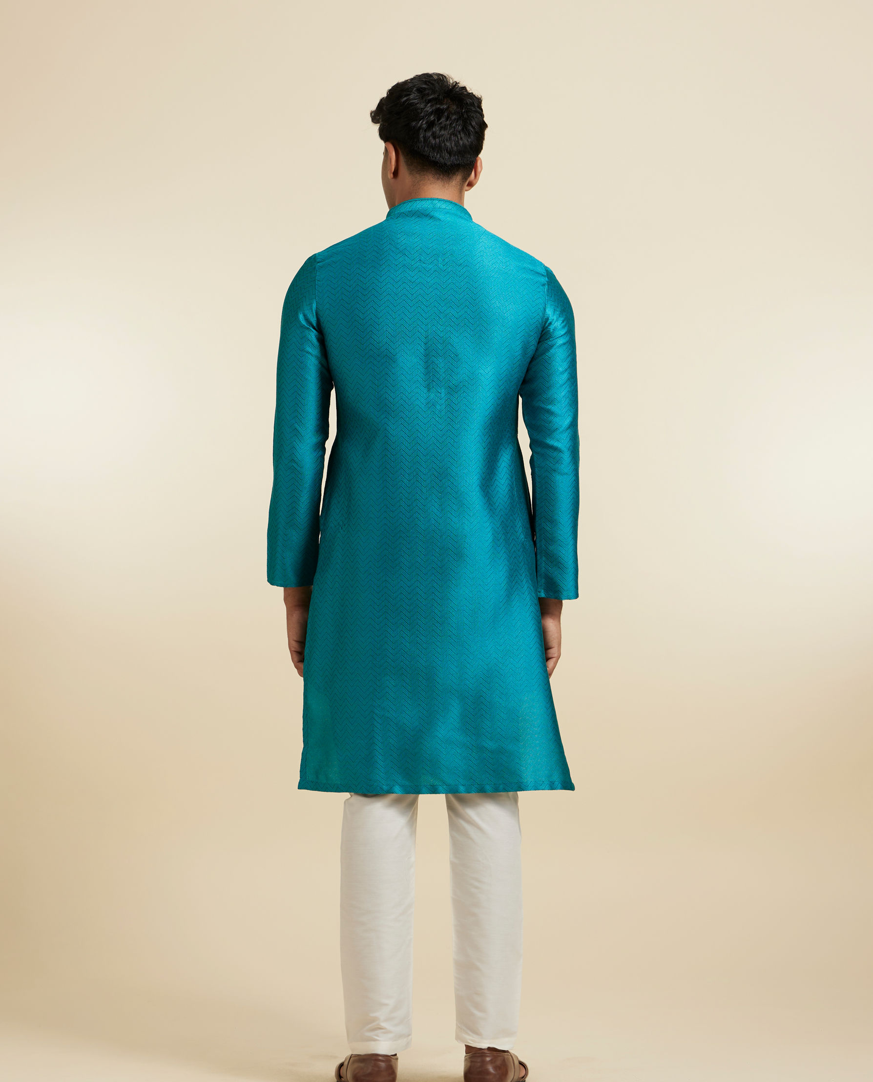 Diwas Men Festive Teal Green Kurta Pajama Set