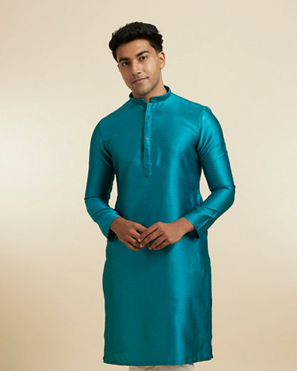 Diwas Men Festive Teal Green Kurta Pajama Set