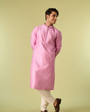 Diwas Men Royal Pink Kurta Pajama Ensemble