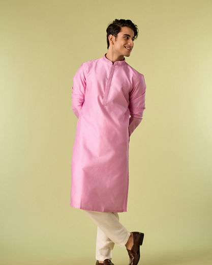 Diwas Men Royal Pink Kurta Pajama Ensemble