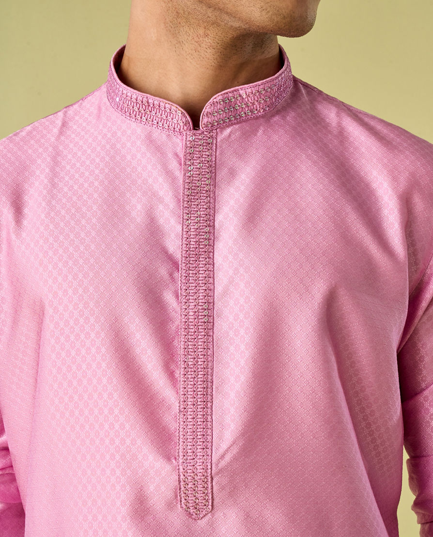 Diwas Men Royal Pink Kurta Pajama Ensemble