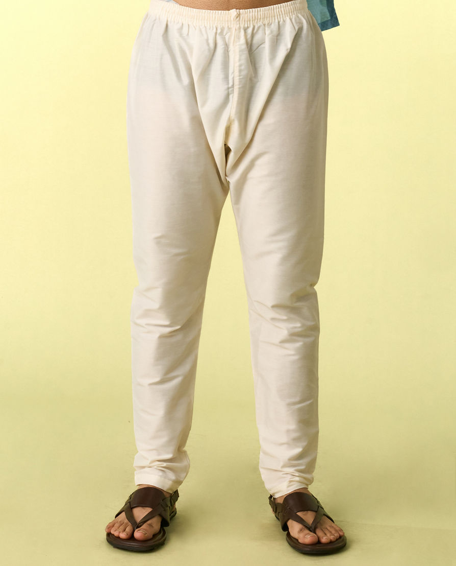 Diwas Men Greyish Blue Elegance Kurta Pajama