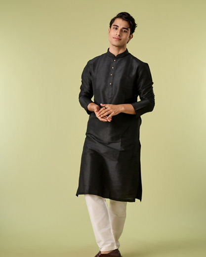 Diwas Men Black Regalia Kurta Pajama